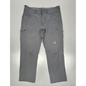 Eddie‎ Bauer First Ascent Pants Mens 36x30 Fits 36x29 Gray Hiking Nylon Stretch